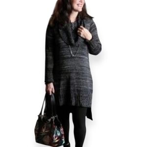 Sympli Lockhart Tunic Oversized Knit Turtleneck Sweater Womens M